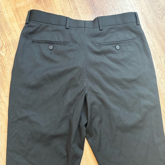 Stafford Men’s Dress Pants 32x32 Black Flat Front Classic Fit Coolmax - Picture 5 of 5